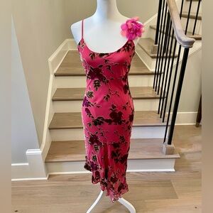 Betsey Johnson Archive 90s Slip Dress - Velvet Burnout & Silk Blend